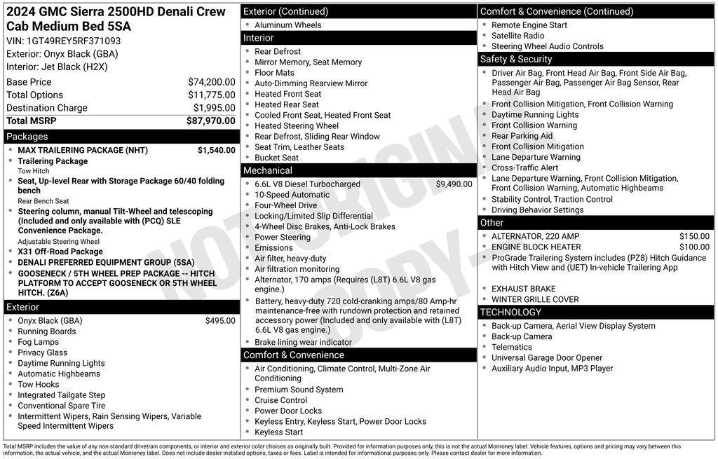 used 2024 GMC Sierra 2500 car, priced at $74,805
