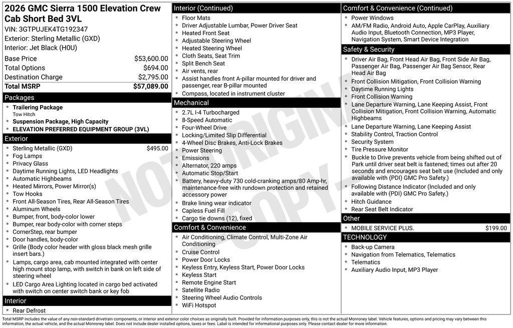 new 2026 GMC Sierra 1500 car