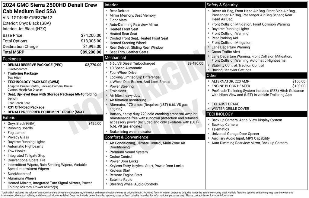 used 2024 GMC Sierra 2500 car, priced at $74,000