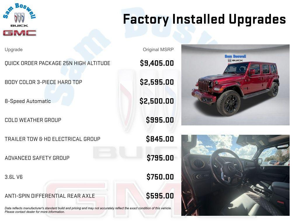 used 2021 Jeep Wrangler Unlimited car, priced at $23,495