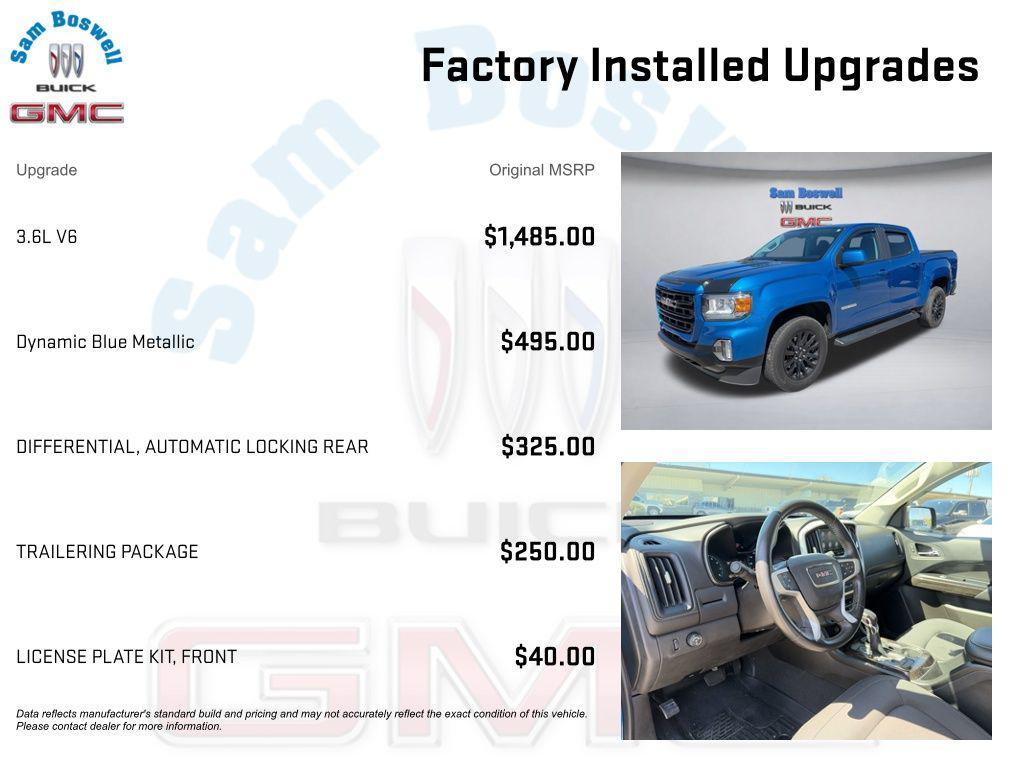 used 2022 GMC Canyon car, priced at $26,200