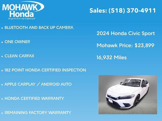 used 2024 Honda Civic car, priced at $23,899