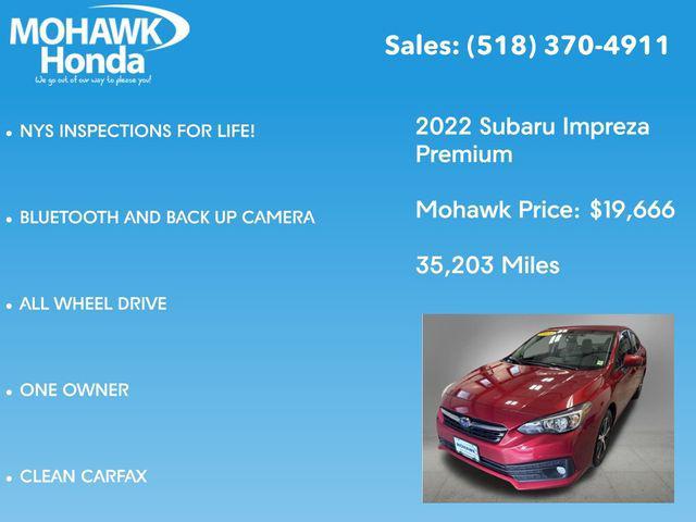 used 2022 Subaru Impreza car, priced at $19,841