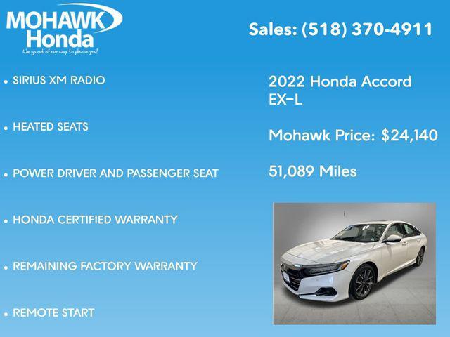 used 2022 Honda Accord car, priced at $24,140