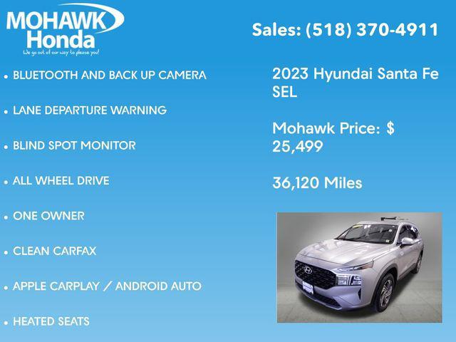 used 2023 Hyundai Santa Fe car, priced at $25,499