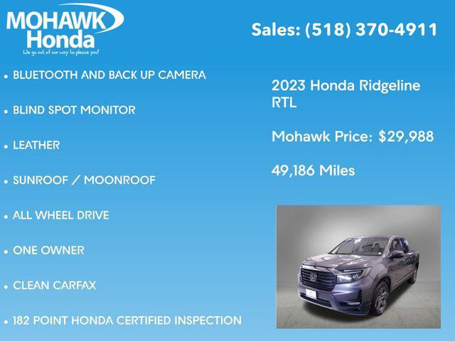 used 2023 Honda Ridgeline car, priced at $29,988