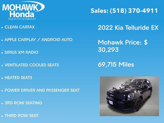 used 2022 Kia Telluride car, priced at $30,293