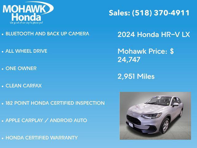 used 2024 Honda HR-V car, priced at $24,747