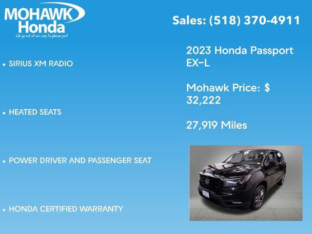 used 2023 Honda Passport car, priced at $32,222