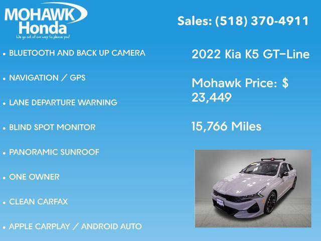 used 2022 Kia K5 car, priced at $23,449