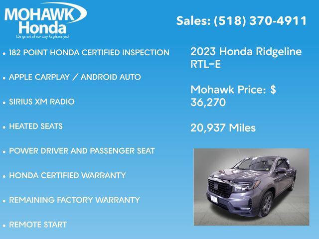 used 2023 Honda Ridgeline car, priced at $36,270