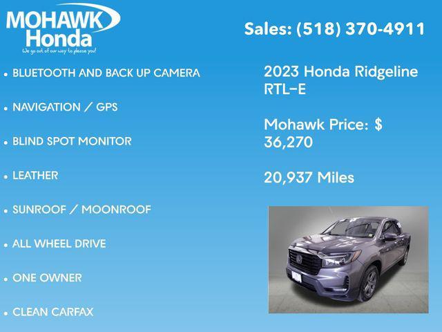 used 2023 Honda Ridgeline car, priced at $36,270