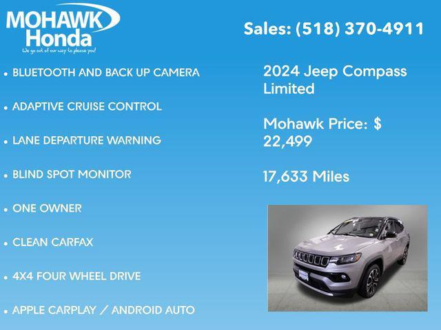 used 2024 Jeep Compass car, priced at $22,674