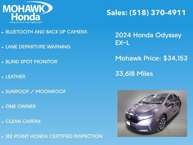 used 2024 Honda Odyssey car, priced at $34,153