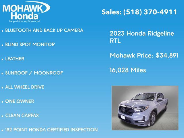 used 2023 Honda Ridgeline car, priced at $34,891