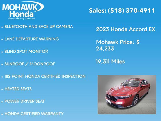 used 2023 Honda Accord car, priced at $24,233