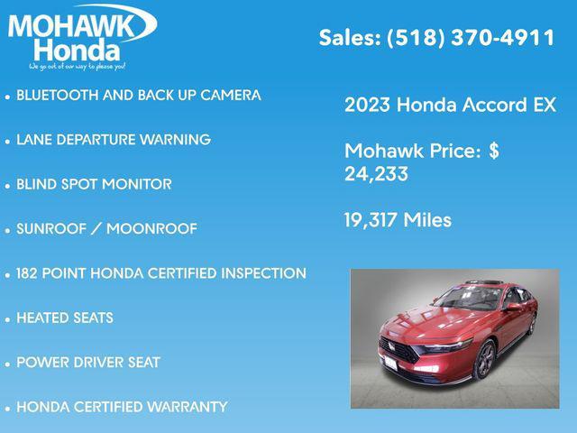 used 2023 Honda Accord car, priced at $24,233