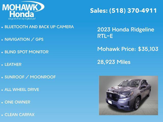 used 2023 Honda Ridgeline car, priced at $35,103