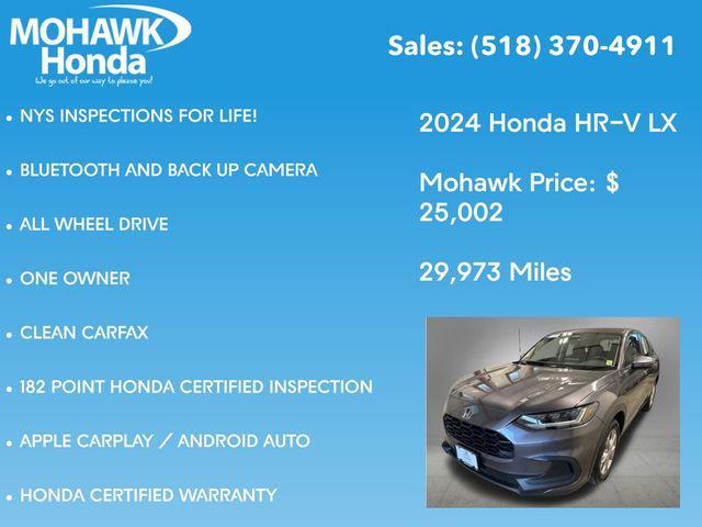 used 2024 Honda HR-V car, priced at $25,175
