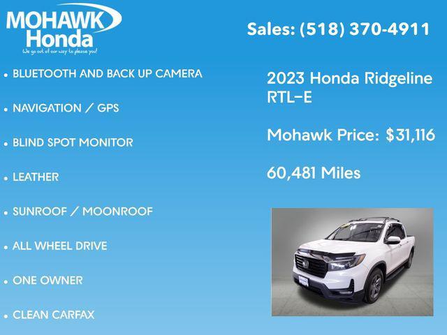used 2023 Honda Ridgeline car, priced at $31,116