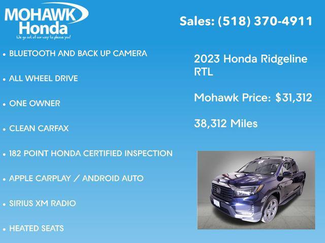used 2023 Honda Ridgeline car, priced at $31,312