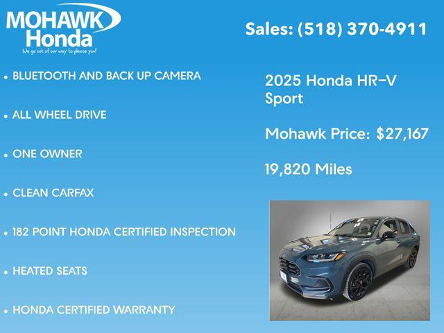 used 2025 Honda HR-V car, priced at $27,167