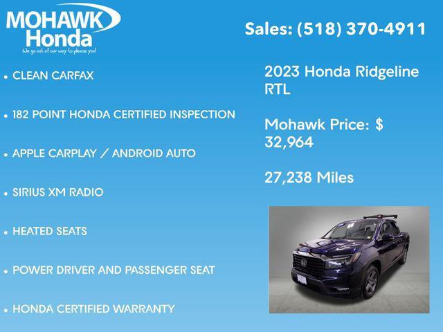 used 2023 Honda Ridgeline car, priced at $32,964