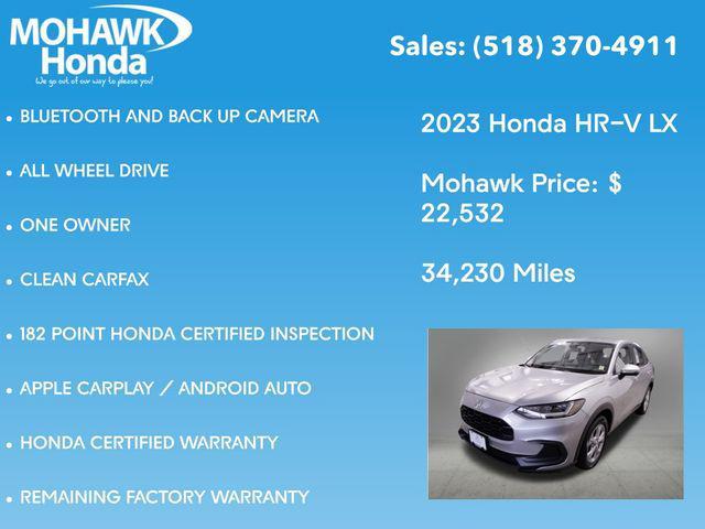 used 2023 Honda HR-V car, priced at $22,532