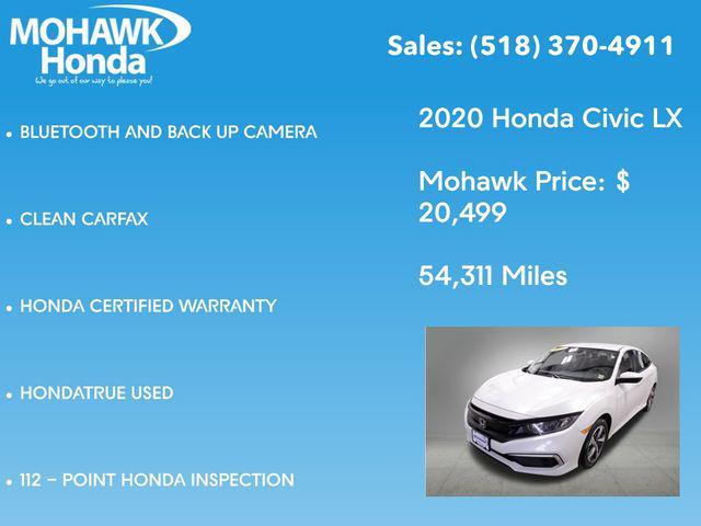 used 2020 Honda Civic car, priced at $20,499