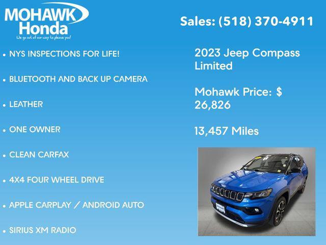 used 2023 Jeep Compass car, priced at $27,001