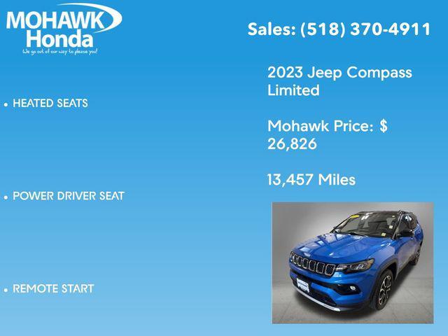 used 2023 Jeep Compass car, priced at $27,001