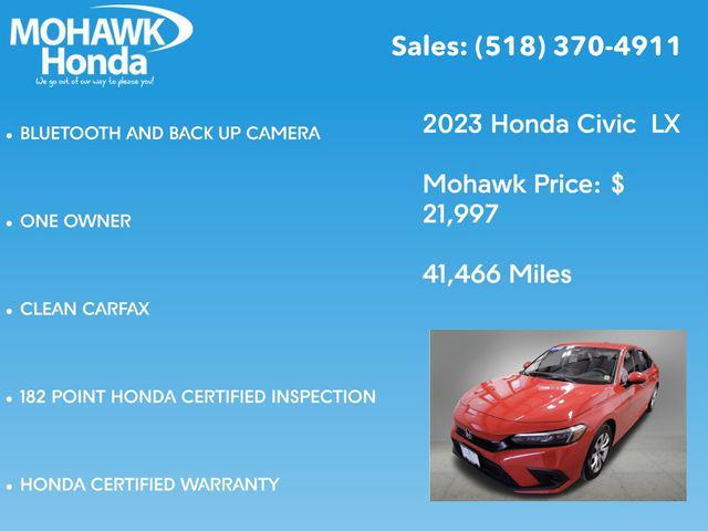used 2023 Honda Civic car, priced at $21,997