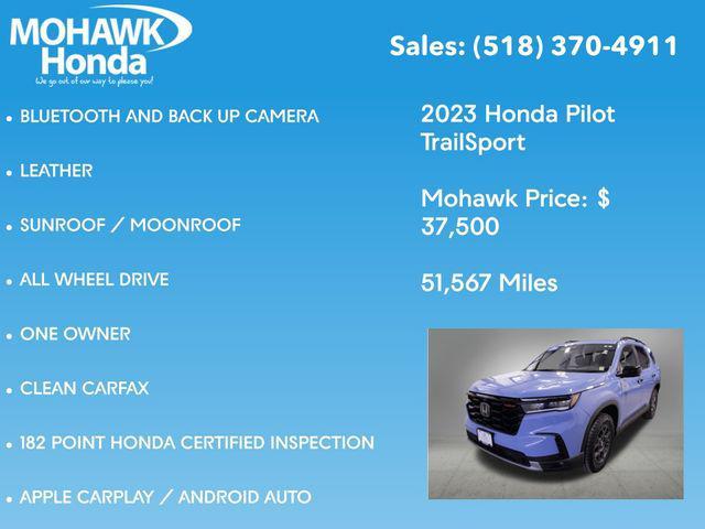 used 2023 Honda Pilot car, priced at $37,500