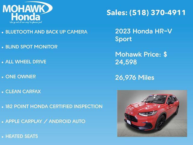 used 2023 Honda HR-V car, priced at $24,598