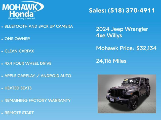 used 2024 Jeep Wrangler 4xe car, priced at $32,134