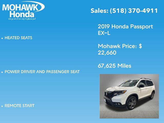 used 2019 Honda Passport car, priced at $22,660