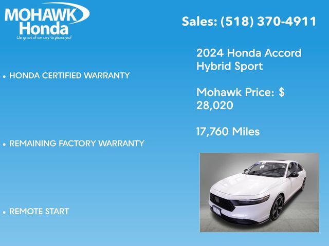 used 2024 Honda Accord Hybrid car, priced at $28,020