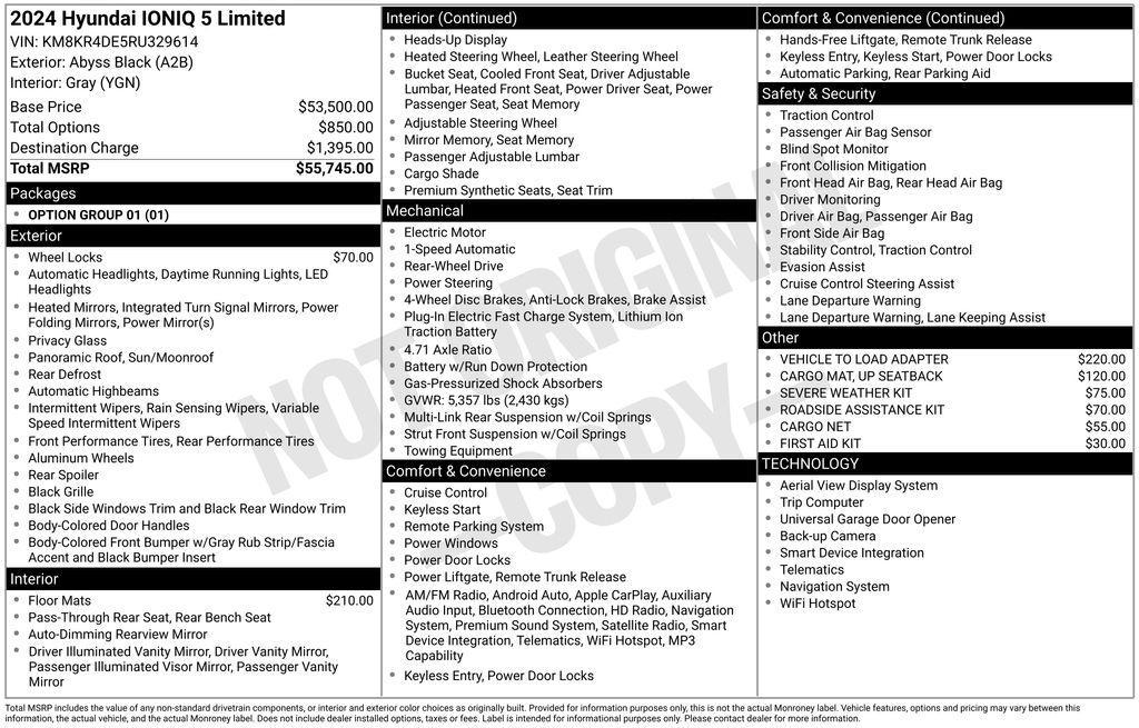 new 2024 Hyundai IONIQ 5 car, priced at $40,722