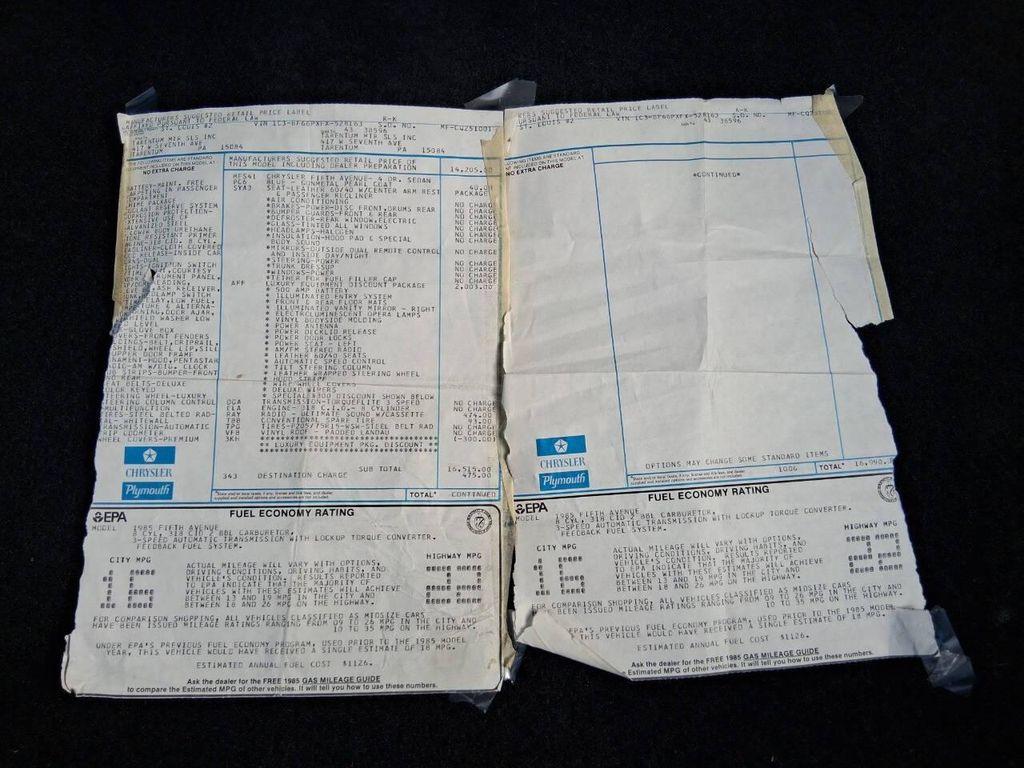 used 1985 Chrysler Fifth Avenue car, priced at $11,995