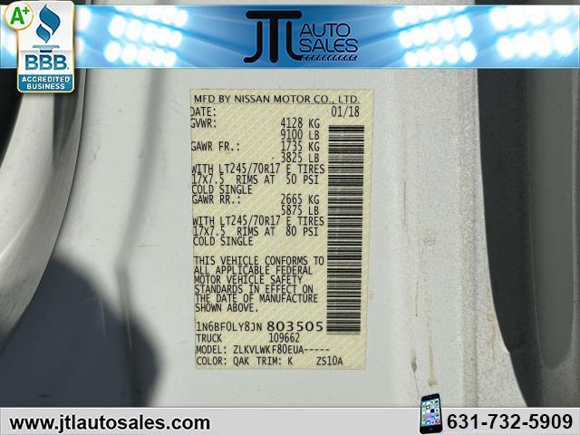 used 2018 Nissan NV Cargo NV2500 HD car, priced at $21,790