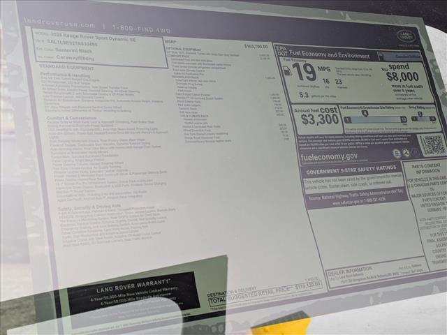 new 2026 Land Rover Range Rover Sport car, priced at $119,130