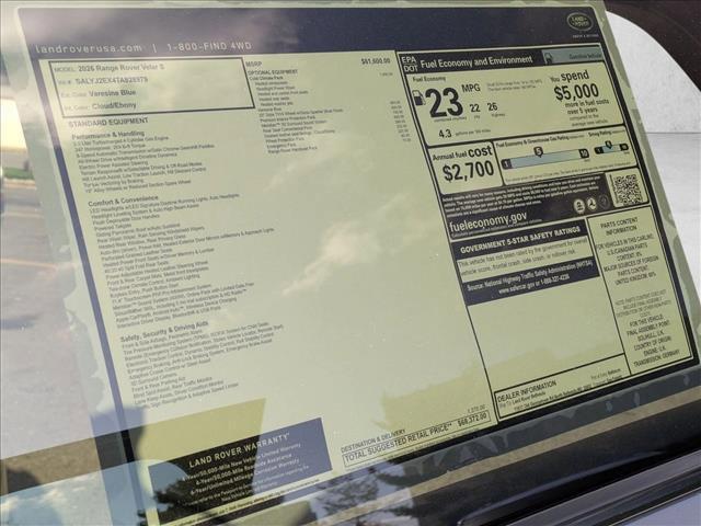 new 2026 Land Rover Range Rover Velar car, priced at $68,372