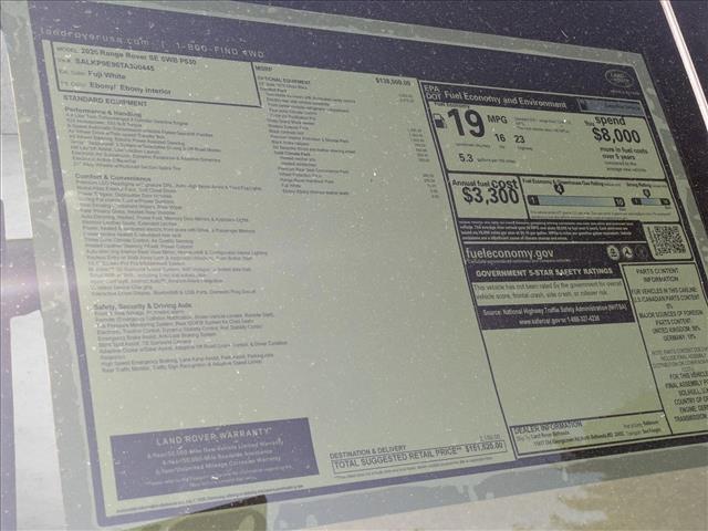 new 2026 Land Rover Range Rover car, priced at $151,520