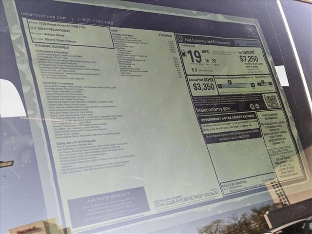 new 2025 Land Rover Range Rover car, priced at $147,680