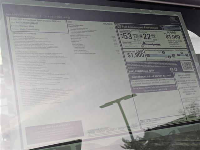 new 2026 Land Rover Range Rover Sport car, priced at $105,835