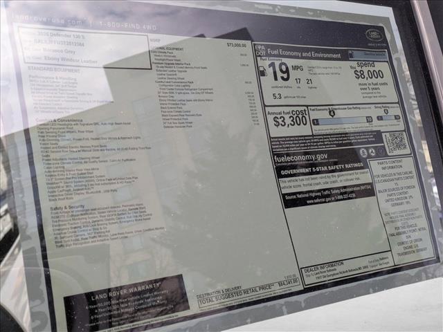 new 2026 Land Rover Defender car, priced at $84,341