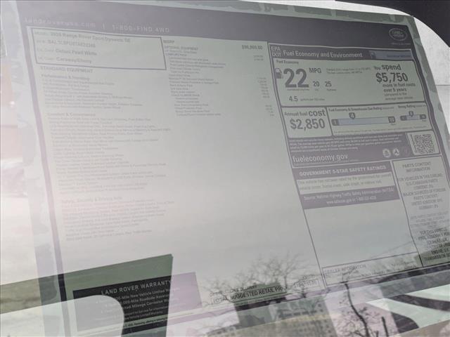 new 2026 Land Rover Range Rover Sport car, priced at $104,165