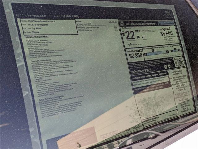 used 2026 Land Rover Range Rover Evoque car, priced at $50,963