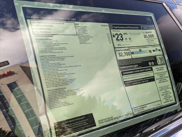 used 2026 Land Rover Range Rover Velar car, priced at $65,444