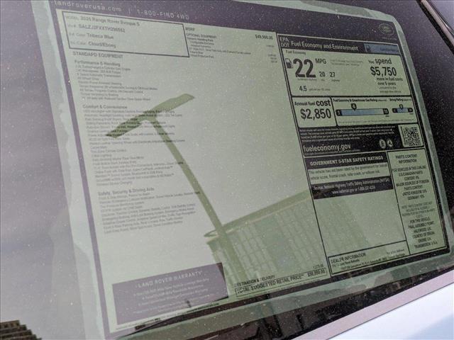 new 2026 Land Rover Range Rover Evoque car, priced at $56,050